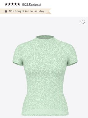 Victoria secret pink Women's Mint Green Printed Short Sleeve Top